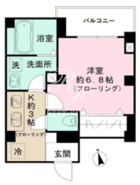 シェルクレール松庵 102 間取り図