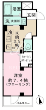 シェルクレール松庵 202 間取り図