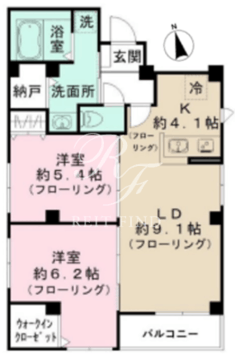 シェルクレール松庵 301 間取り図