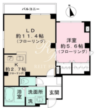 シェルクレール松庵 203 間取り図