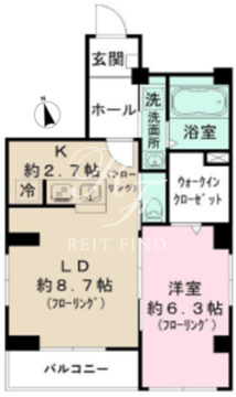 シェルクレール松庵 401 間取り図