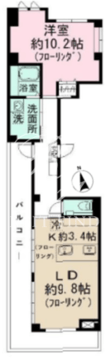 シェルクレール松庵 501 間取り図