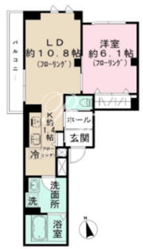 シェルクレール松庵 402 間取り図