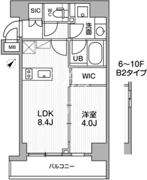 シーズンフラッツ門前仲町 202 間取り図