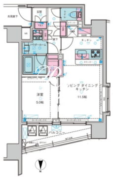 ジェノヴィア新宿御苑グリーンヴェール 206 間取り図