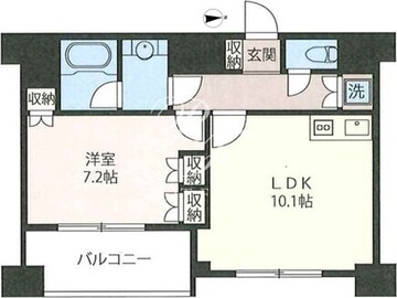 エスティメゾン浅草駒形 1005 間取り図