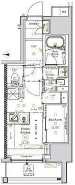 ルミード南千住 302 間取り図