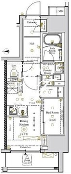 ルミード南千住 1002 間取り図