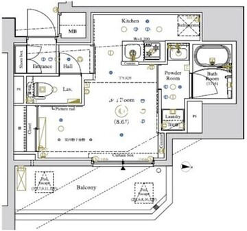 ルミード南千住 303 間取り図