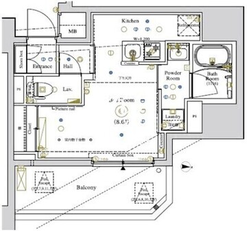 ルミード南千住 803 間取り図