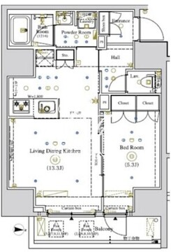 ルミード南千住 204 間取り図