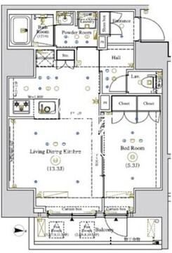 ルミード南千住 304 間取り図