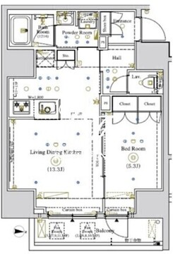 ルミード南千住 504 間取り図