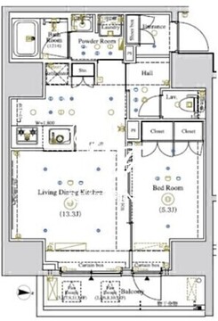 ルミード南千住 1103 間取り図