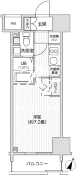 レジディア笹塚2 502 間取り図