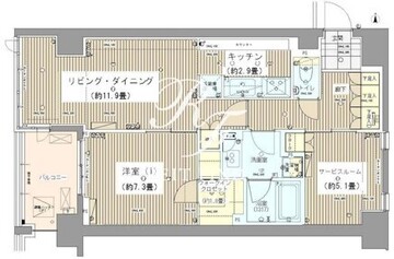 ガーデニエール砧レジデンス 616 間取り図