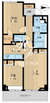 グランカーサ両国弐番館 302 間取り図