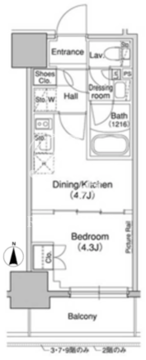 ブリリアンクラス高円寺 1202 間取り図