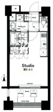 コンフォリア麻布十番 801 間取り図