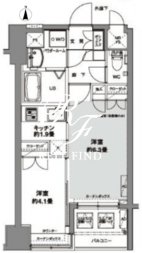 コンフォリア芝公園 603 間取り図