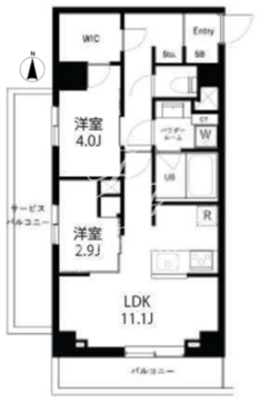 アーバンパーク高井戸 409 間取り図