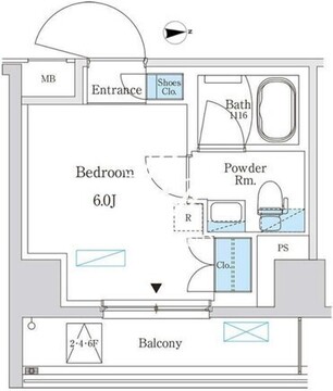 パークアクシス錦糸町スタイルズ 516 間取り図