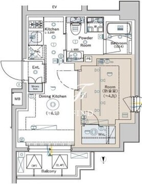 シーフォルム高田馬場2 205 間取り図