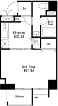 フレッグ三田グラート 704 間取り図