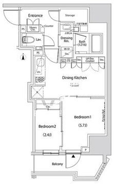 ザ・パークハビオ新中野 604 間取り図