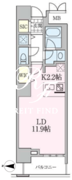 ロイヤルパークスタワー南千住 1504 間取り図