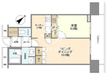 リガーレ日本橋人形町 2903 間取り図