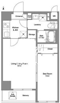 コンフォリア北池袋 402 間取り図