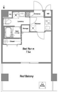 コンフォリア北池袋 1101 間取り図