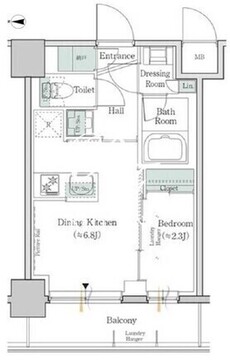 ワンルーフレジデンス錦糸町 206 間取り図