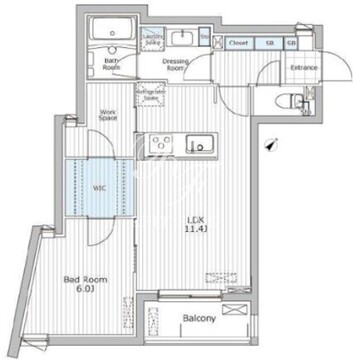 グランクリュ若松町 101 間取り図