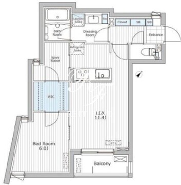 グランクリュ若松町 301 間取り図