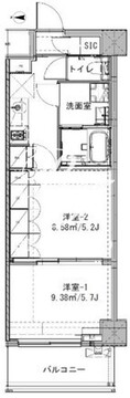 クリアルプレミア明大前 508 間取り図