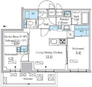 パークアクシス板橋本町ステーションゲート 601 間取り図