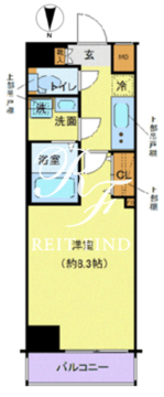 ラグディア麻布十番 303 間取り図