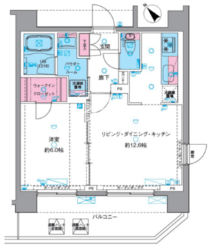 ジェノヴィア南千住5スカイガーデン 504 間取り図