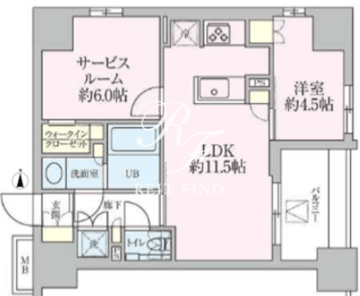 ザ・レジデンス三ノ輪 1401 間取り図