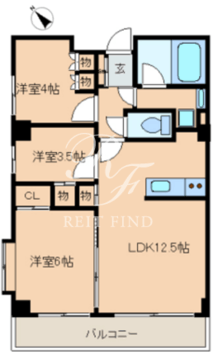 レジディア文京音羽 213 間取り図