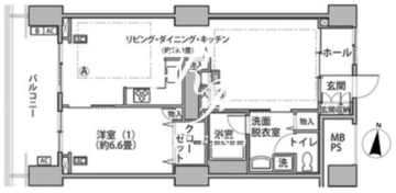 東雲キャナルコートCODAN 16-405 間取り図