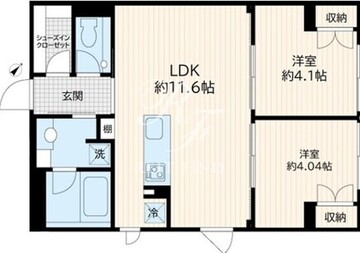 フレア若松河田 101 間取り図