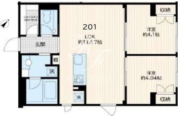 フレア若松河田 201 間取り図