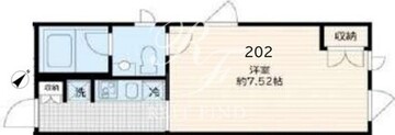 フレア若松河田 202 間取り図