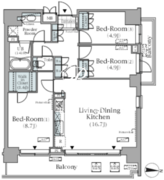 パークアクシス辰巳ステージ 911 間取り図