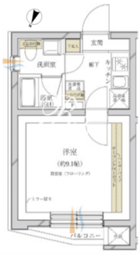 サウンドプルーフプロ駒沢大学 201 間取り図