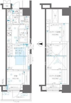 ズーム新宿御苑前 1409 間取り図