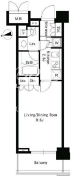 パークアクシス文京ステージ 405 間取り図